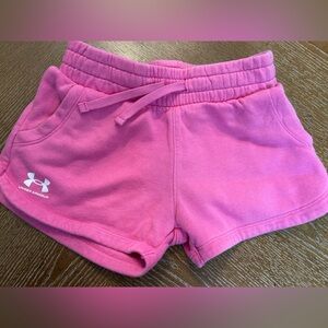 Under Armour Vibrant Pink Athletic Shorts youth medium